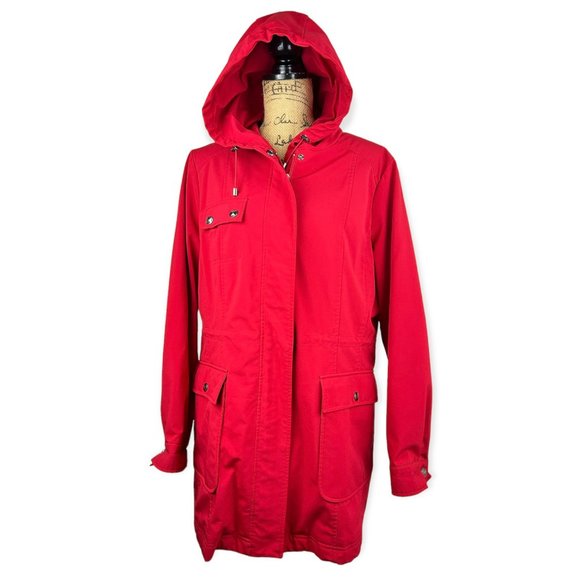 Kristen Blake Red Jacket /Car coat/ Rain/Wind protection. Zipper and snap front - Picture 1 of 9